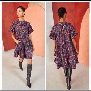 ULLA JOHNSON Fawn Mini Dress Midnight Sz 6